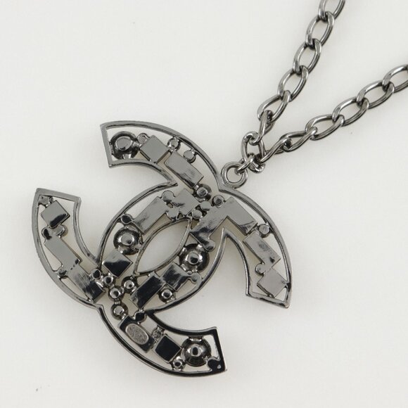 CHANEL Black Logo Necklace